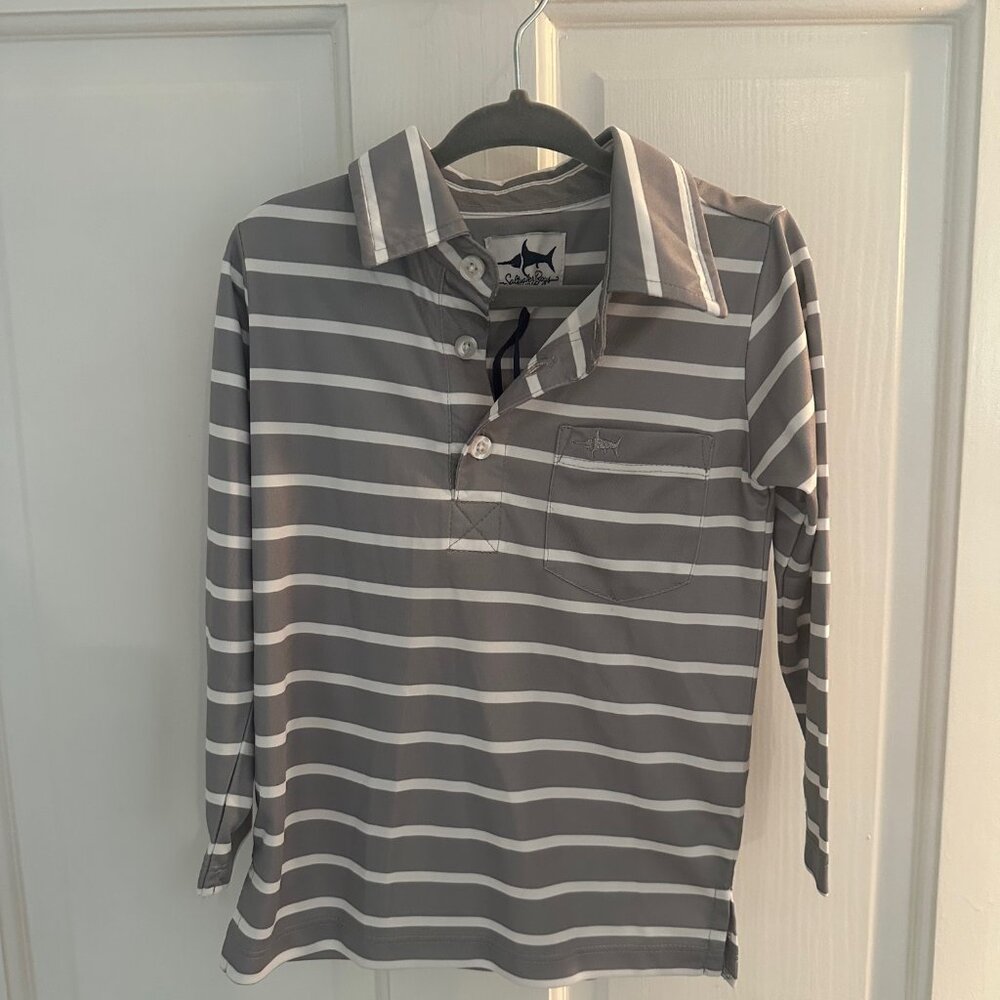 NWT Saltwater Boys Toddler Long Sleeve Performance Polo 2T like Vineyard Vines